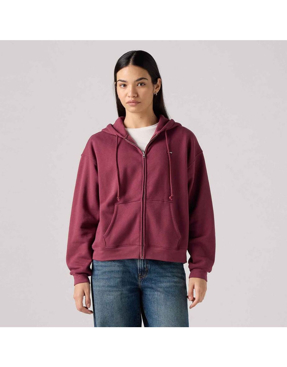 Women's Levis Everyday Zip-Up Hoody in Red