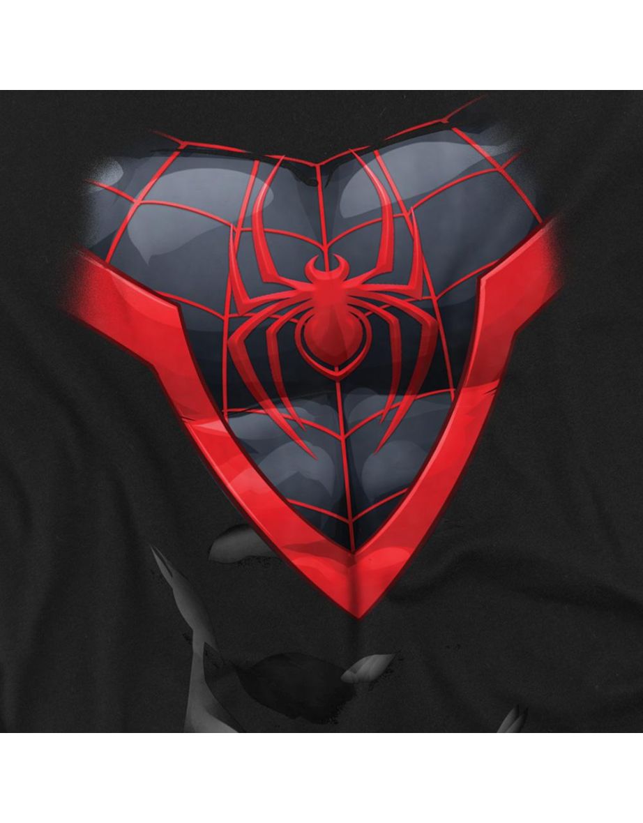 Spider-Man   Adult Miles Morales Costume T-Shirt - Black - 2
