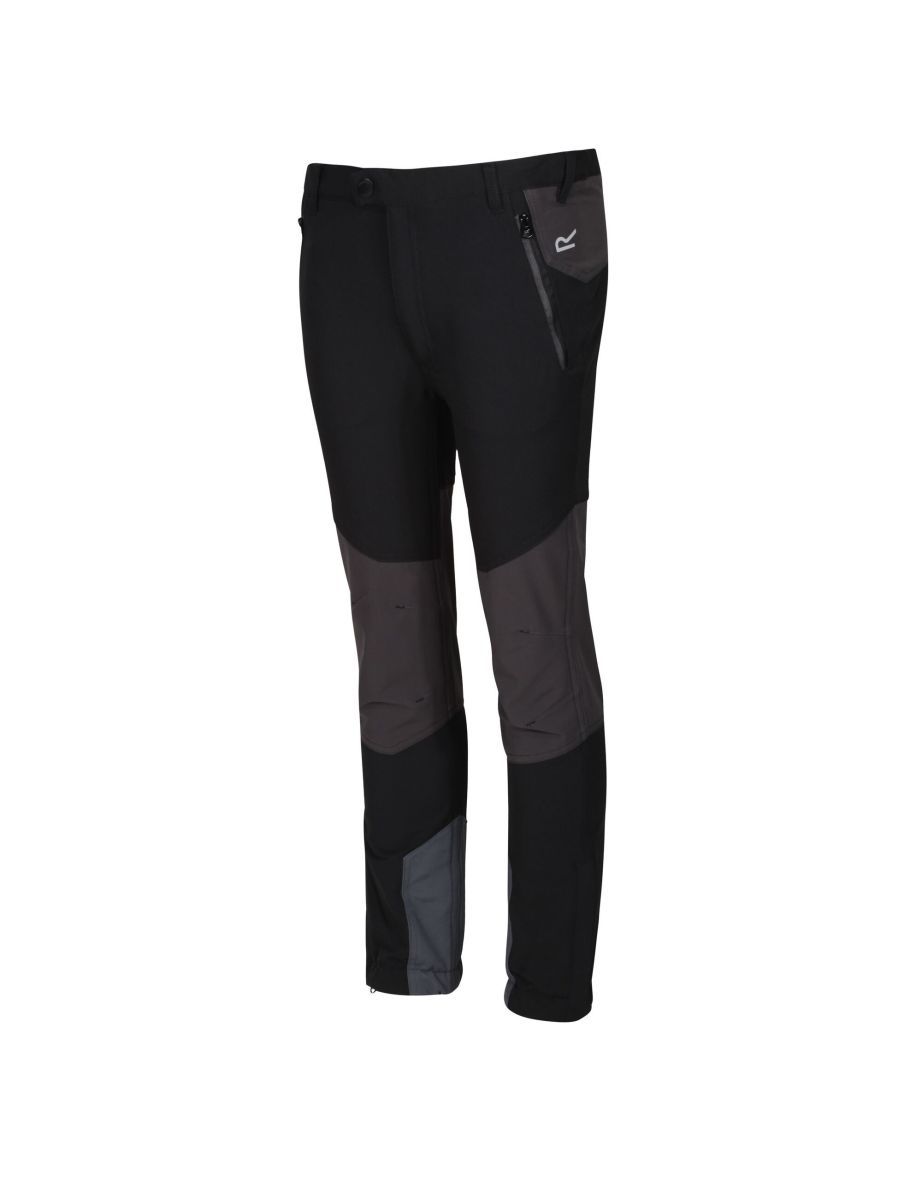 Regatta Childrens/Kids Tech Mountain Hiking Trousers - Black/Ash - 3