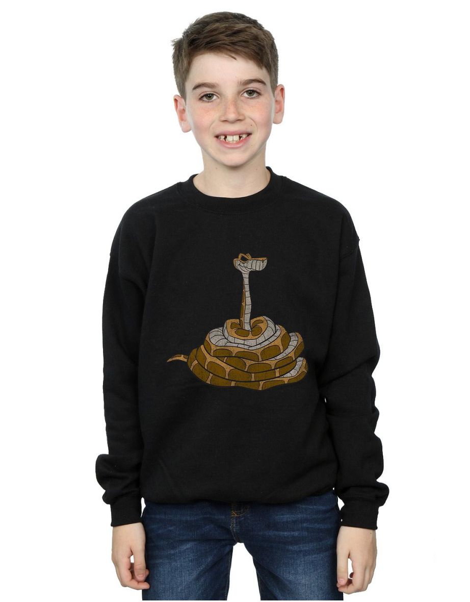 Disney Boys The Jungle Book Classic Kaa Sweatshirt - Black