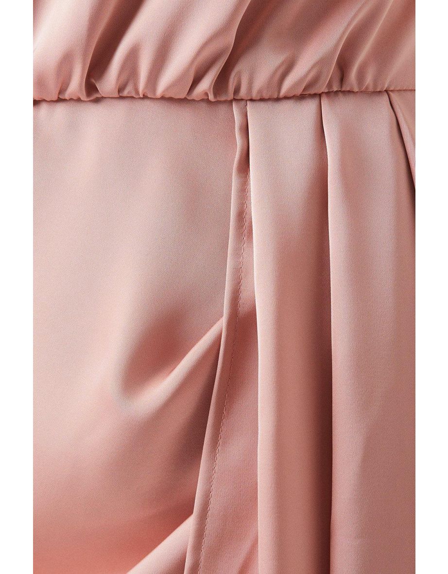 Cowl Neck Sash Bridesmaids Dress - 3