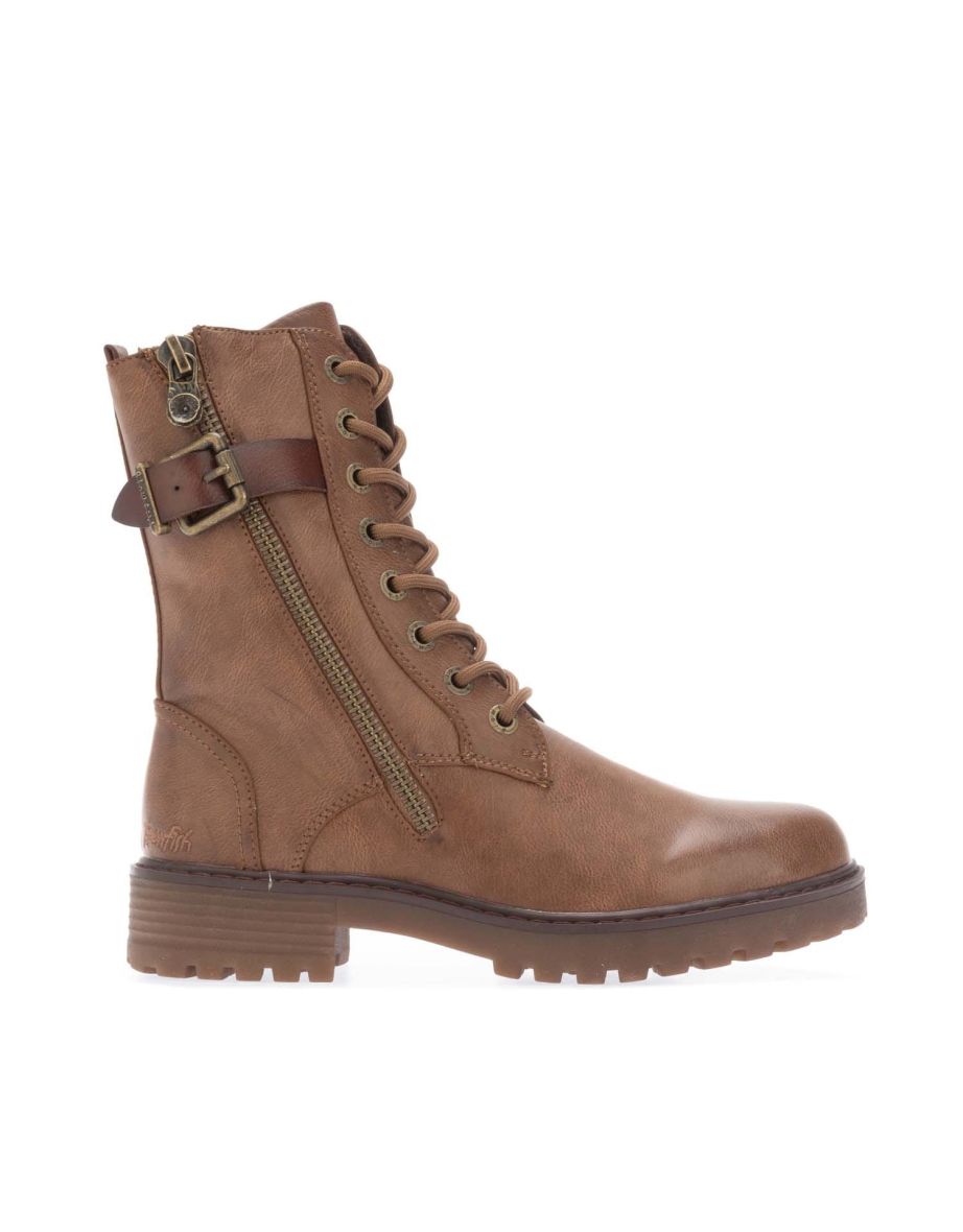 Women's Blowfish Malibu Rauly 2 Combat Boots in Brown