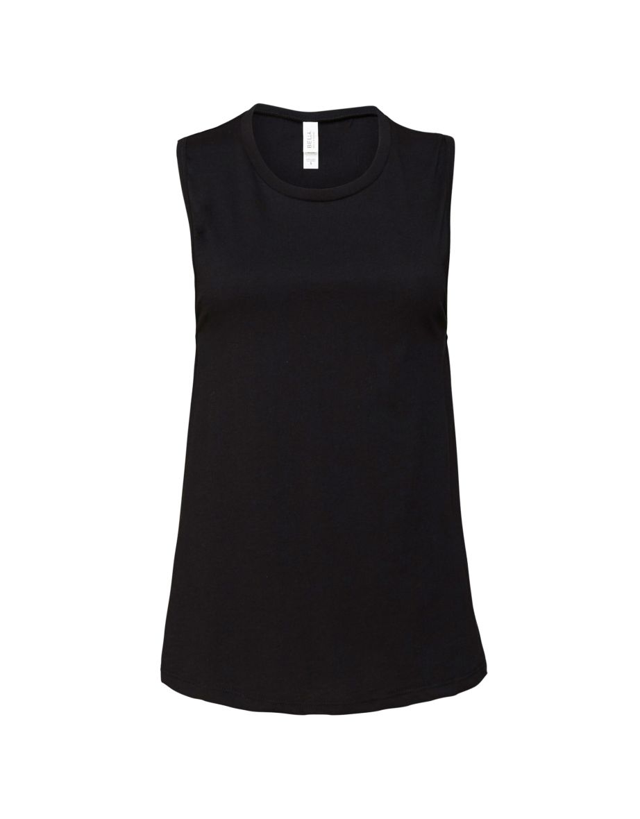 Bella + Canvas Womens/Ladies Muscle Jersey Tank Top - Black
