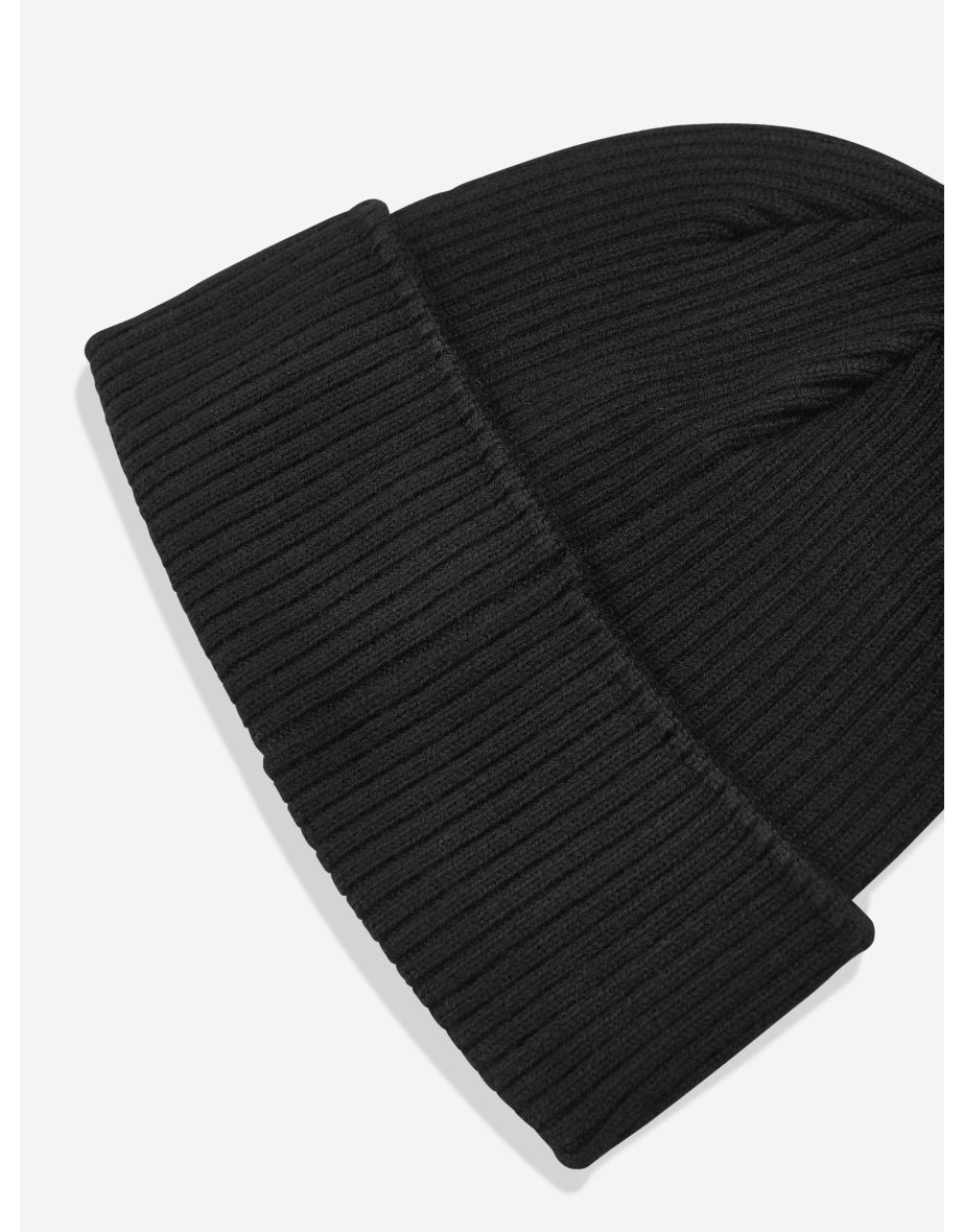 Boys Goggle Beanie Hat in Black - 3