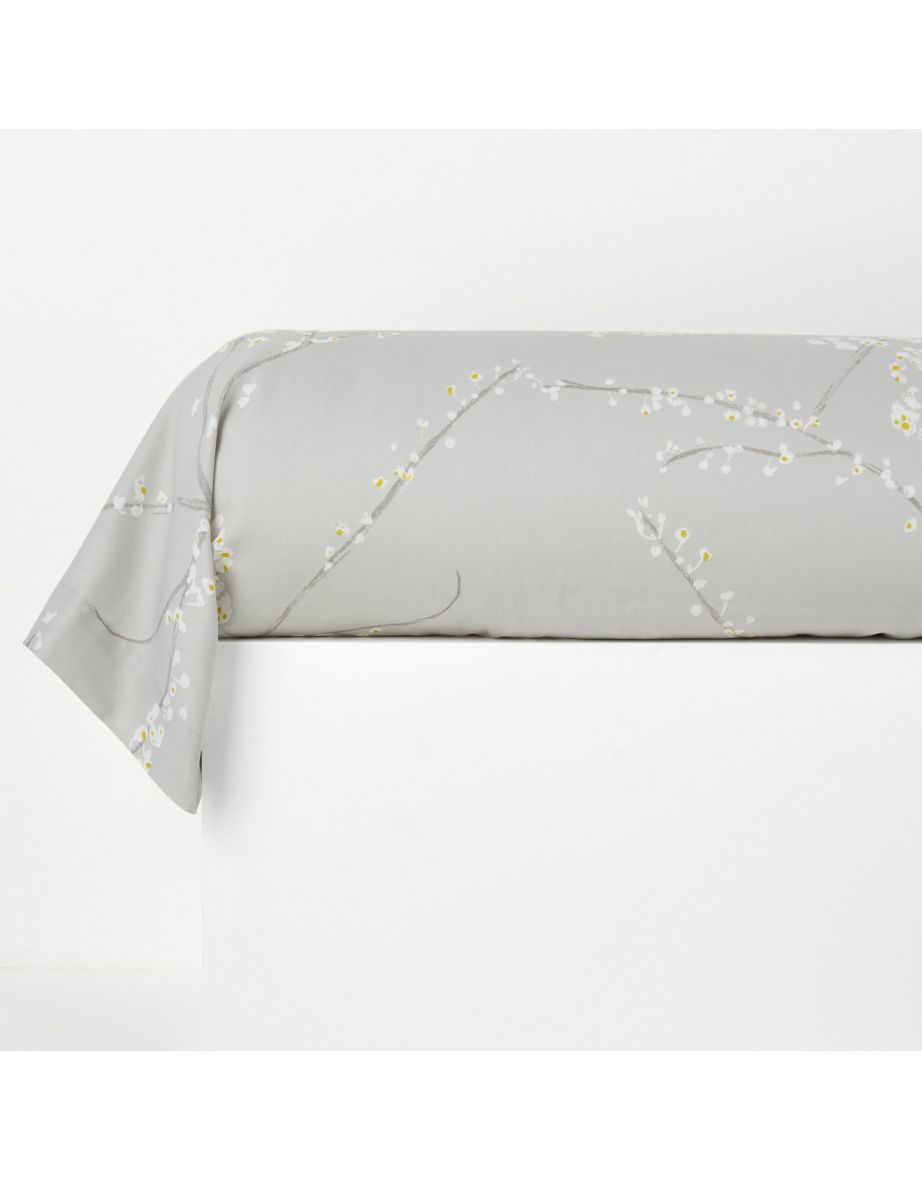 NATSUMI Floral Print Cotton Satin Bolster Case