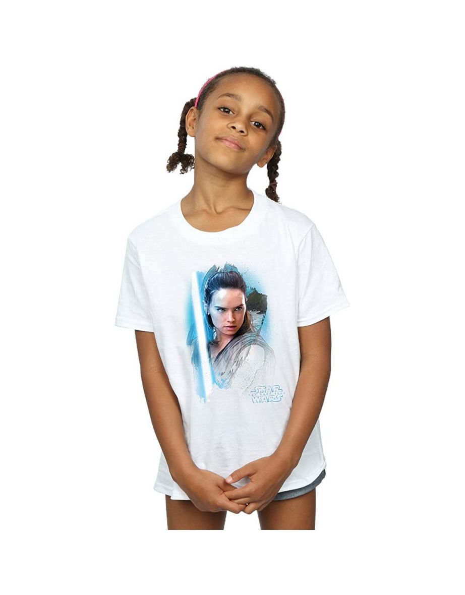 Shop Star Wars The Last Jedi Girls Rey Brushed Cotton T Shirt White Online in Bahrain VogaCloset