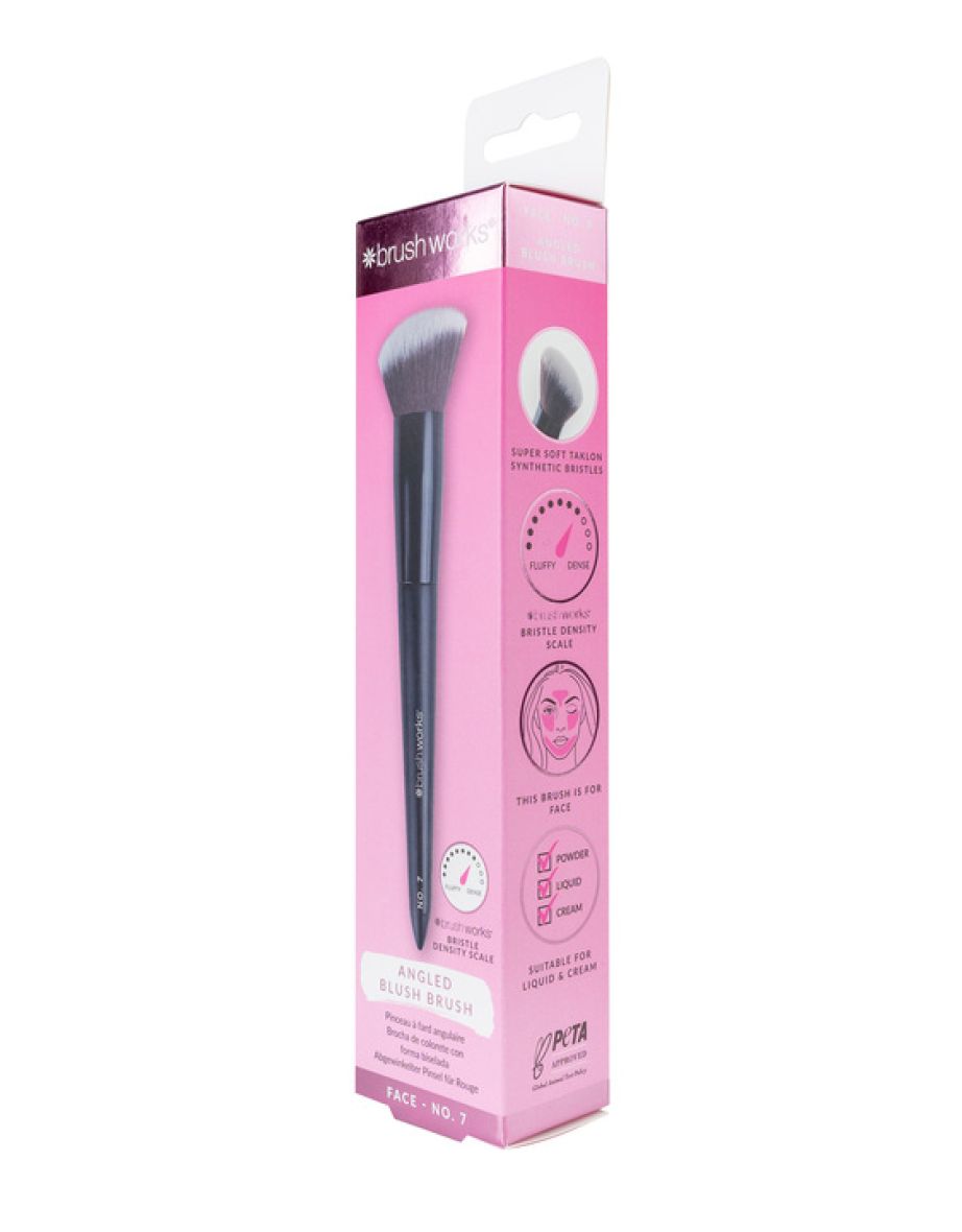 Brushworks No. 7 Angled Blush Brush - 8