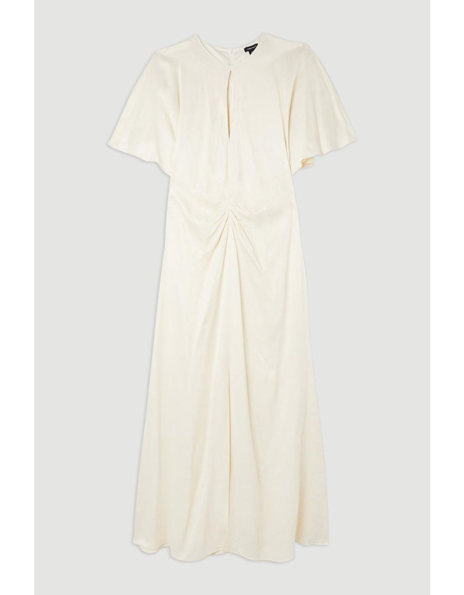 Karen Millen Cream A-Line Maxi Evening Dress - 3