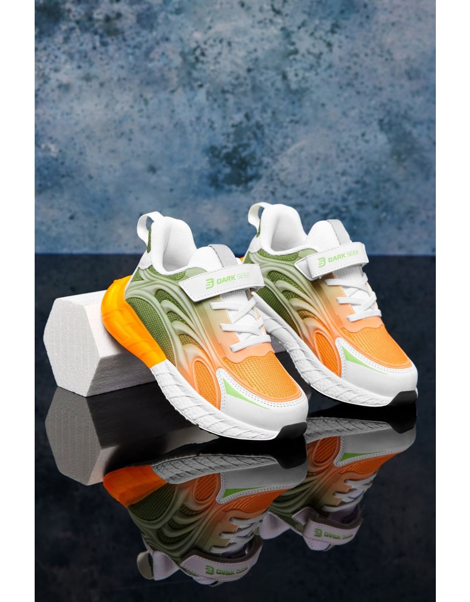 Ds Mithril White Green Orange Kids Sneakers - 3