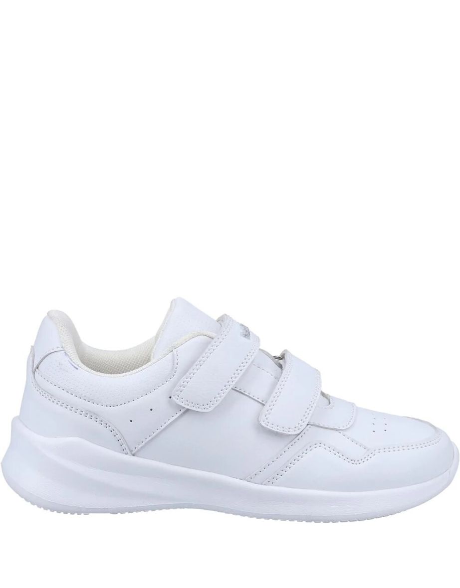 Hush Puppies Boys Marling Leather School Shoes - White - 3