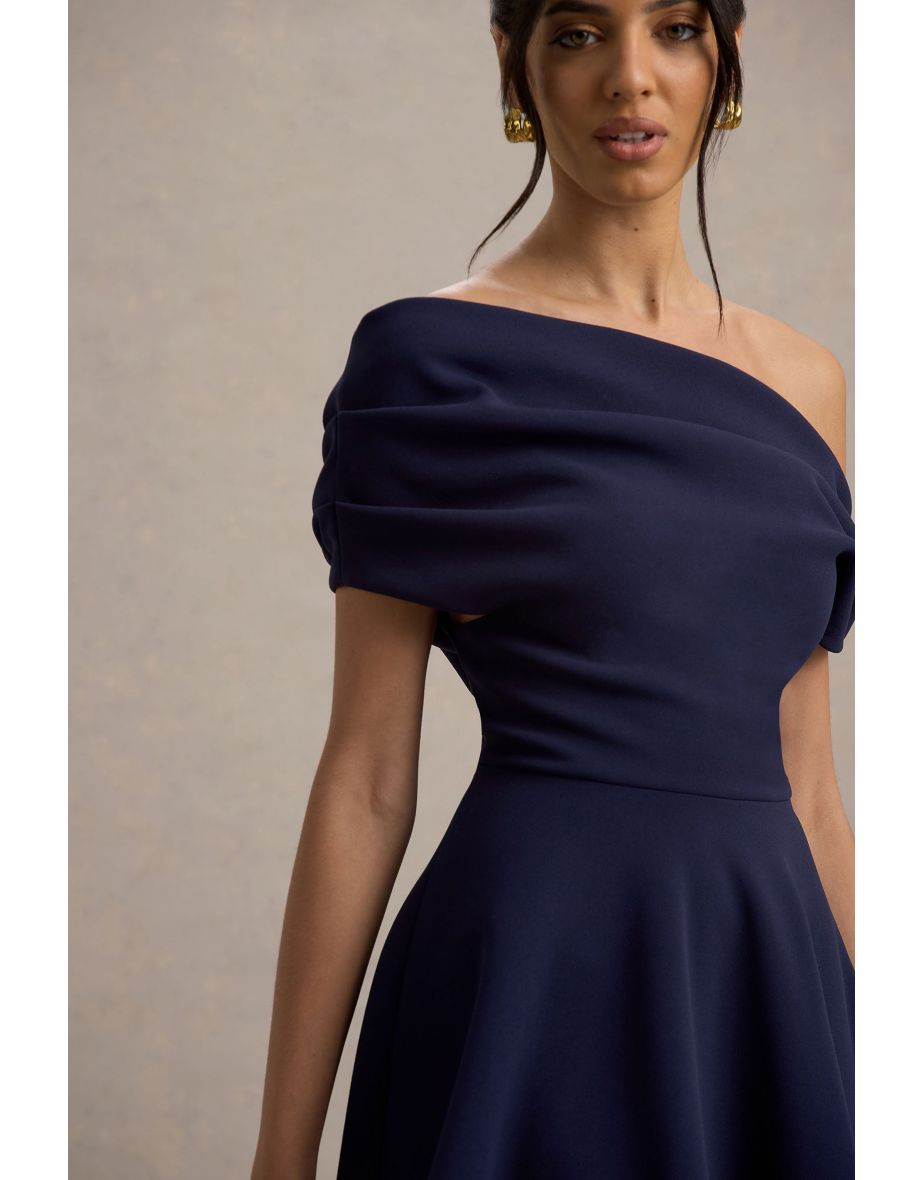 Agnes | Navy One-Shoulder Mini Dress - 5