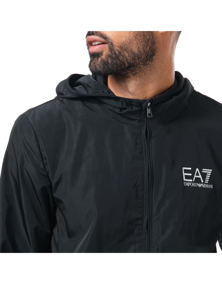 Men's Emporio Armani EA7 Fundamental Sporty Blouson Jacket in Black - 5