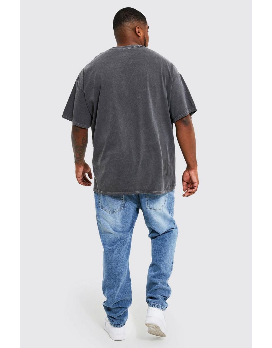 Plus Acid Wash Star Wars License T-shirt - charcoal - 1