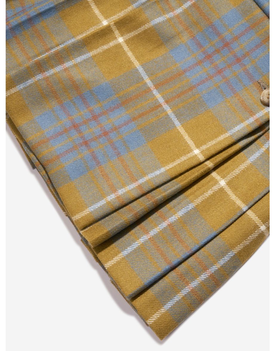 Girls Talissa Wool Tartan Skirt in Blue - 4