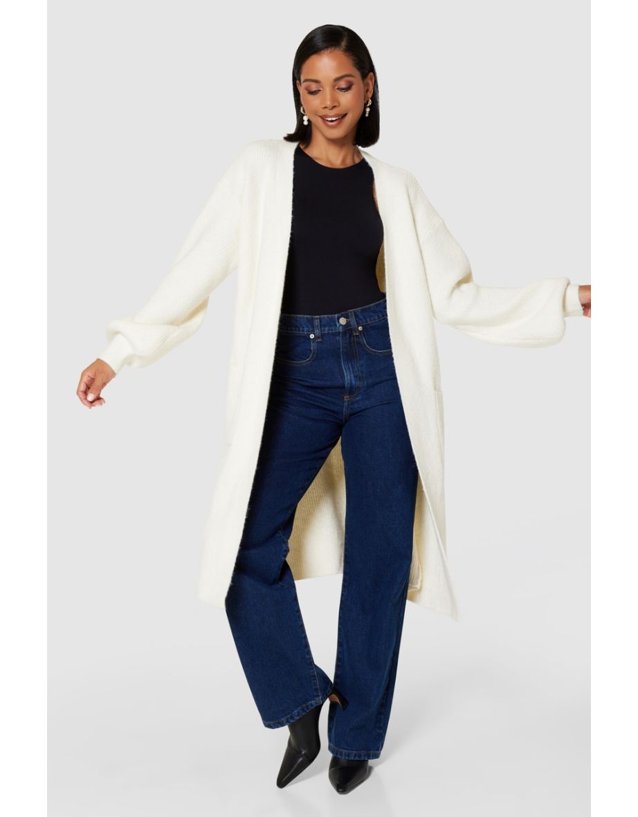 Closet London Ivory Long Cardigan - 4