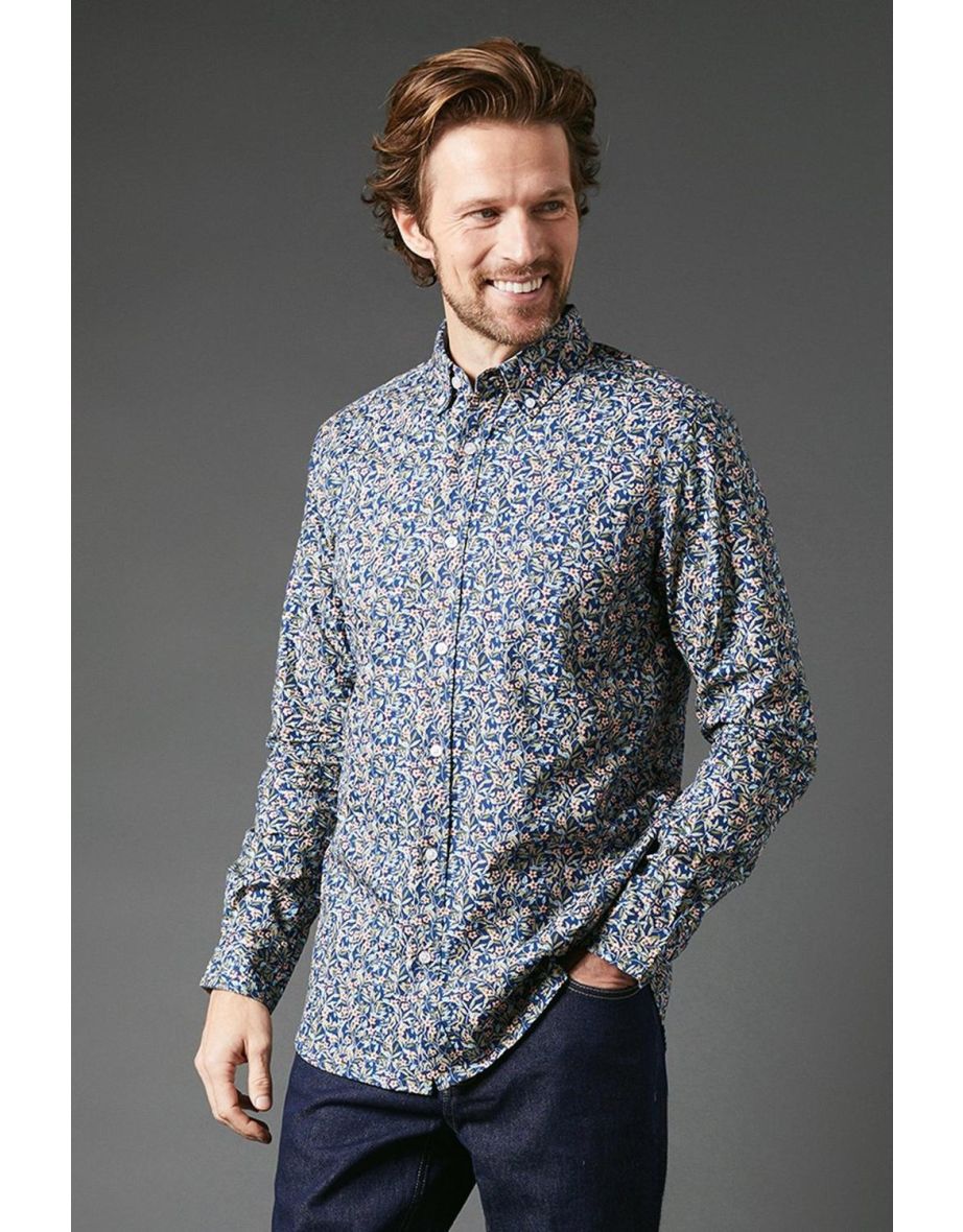 Ditsy Floral Print Long Sleeve Shirt - 3
