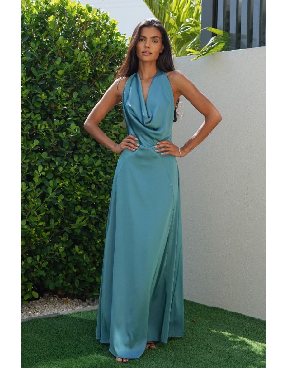 TFNC Eska Teal Maxi Dress