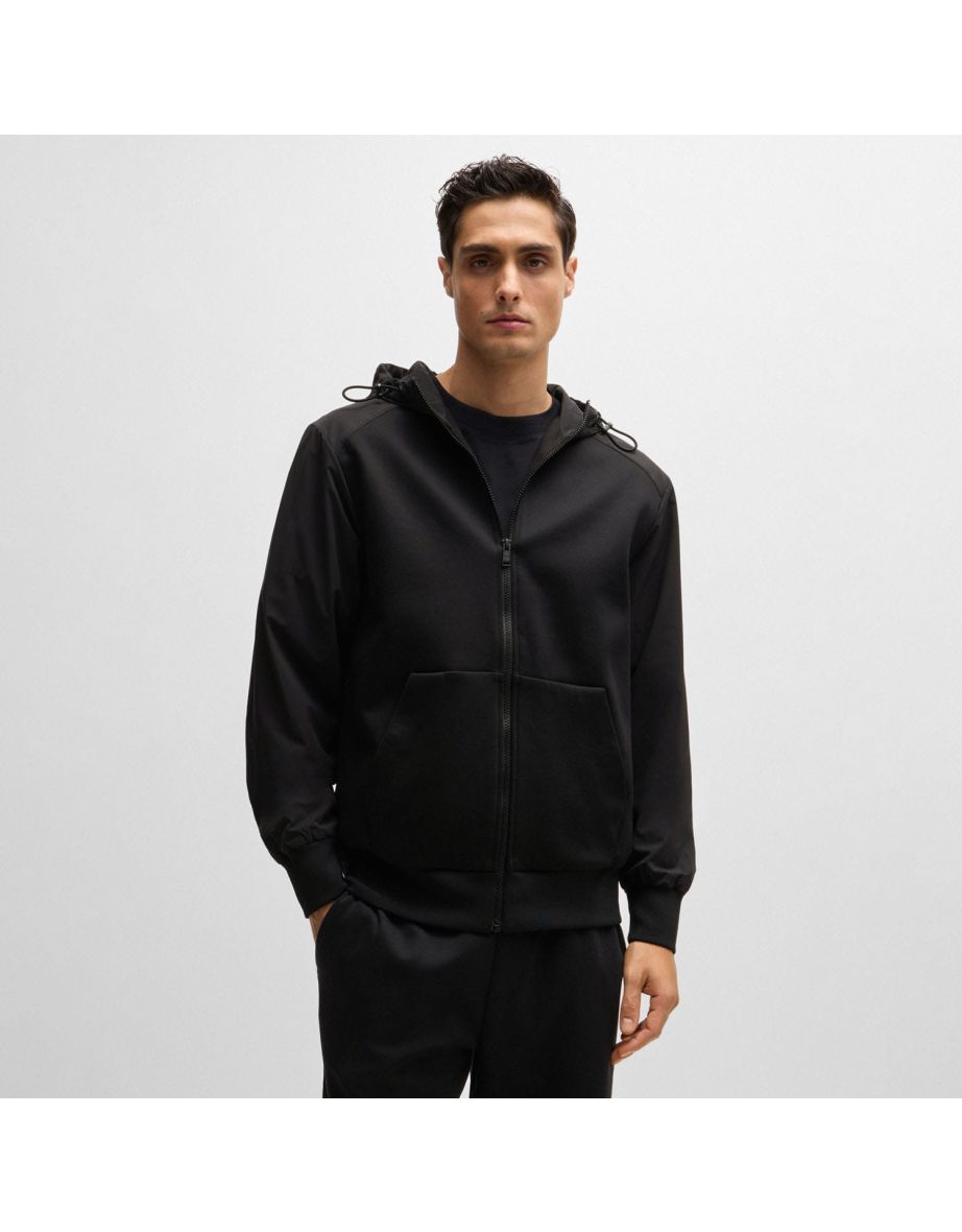Men's Boss P-Steele 134 Zip Hoodie in Black