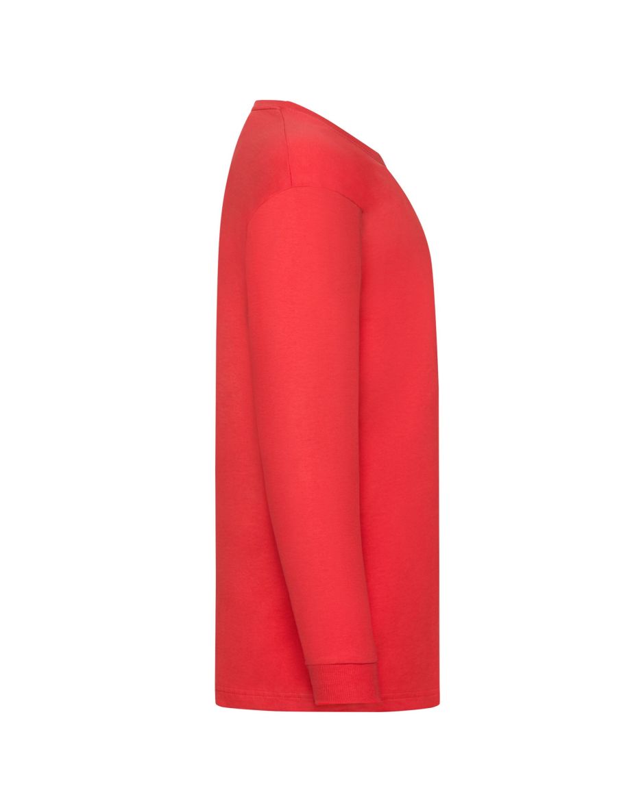 Fruit of the Loom Childrens/Kids Valueweight Plain Long-Sleeved T-Shirt - Red - 2
