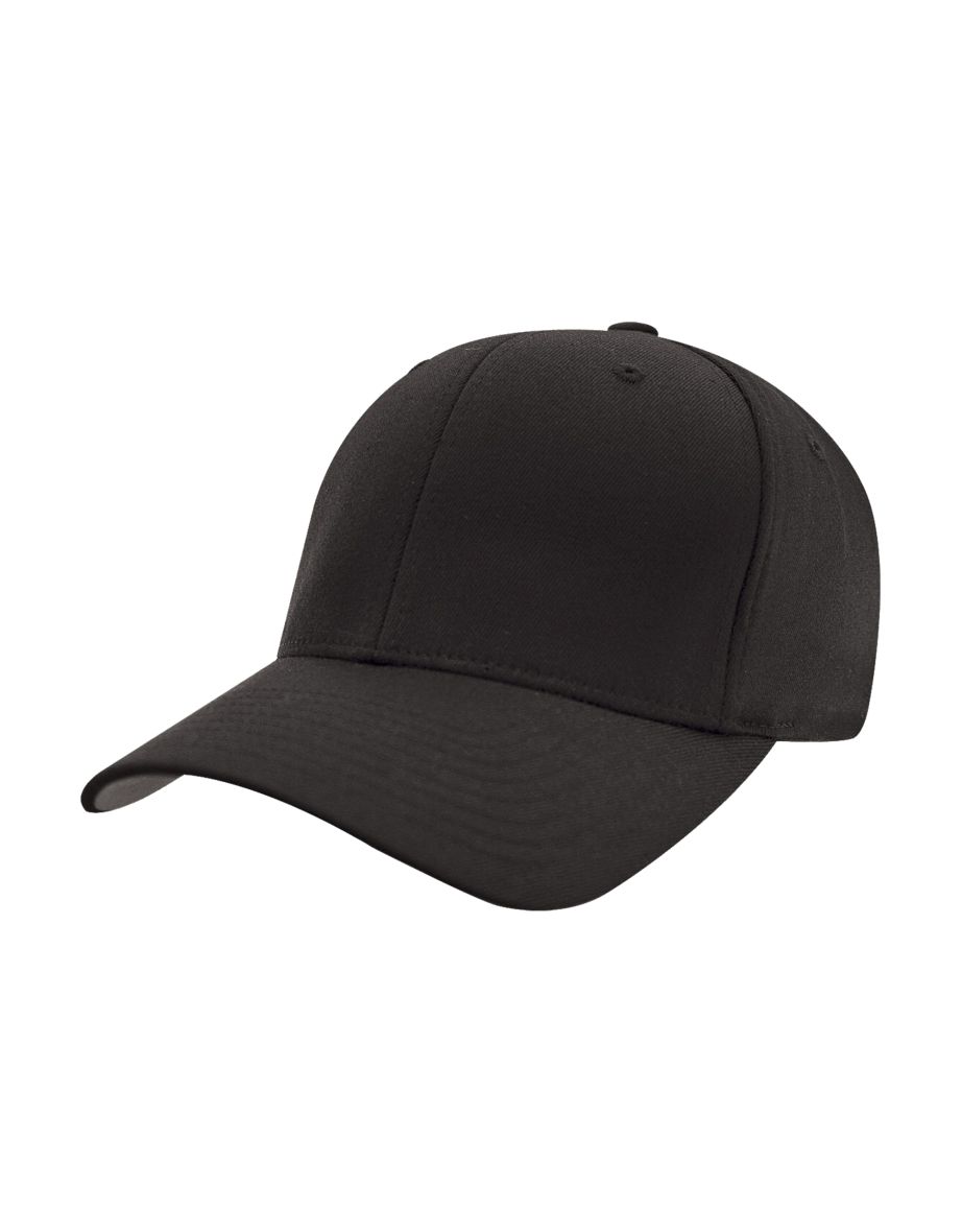 Yupoong Mens Flexfit Fitted Baseball Cap - Black