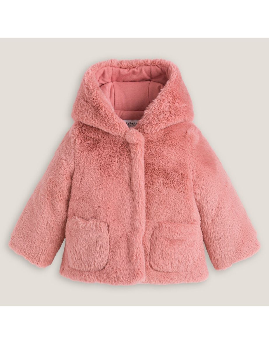 Faux Fur Hooded Coat