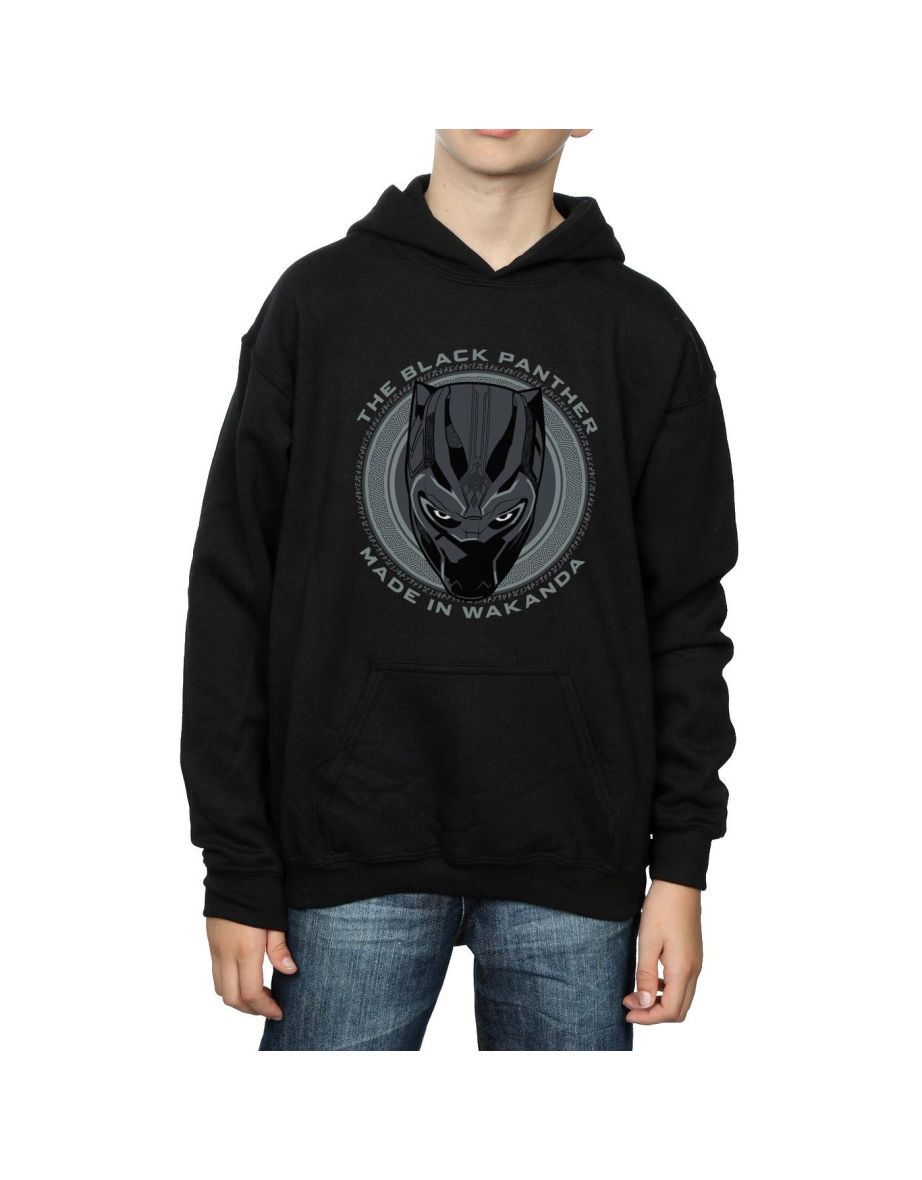 Marvel Boys Black Panther Made in Wakanda Hoodie - Black - 3
