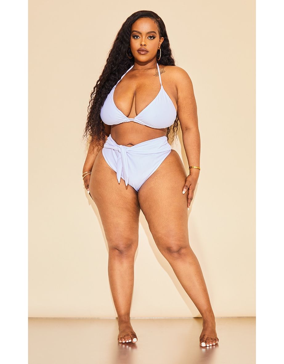 Plus size frill bikini online