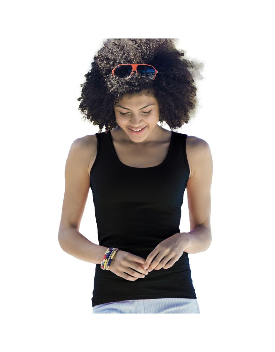 Fruit Of The Loom Ladies/Womens Lady-Fit Valueweight Vest - Black - 1