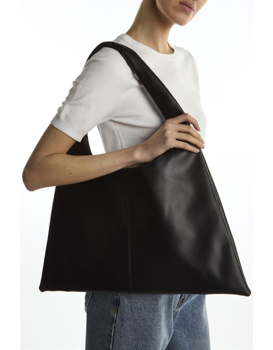 Black Winged Shoulder Tote-Bag - 1
