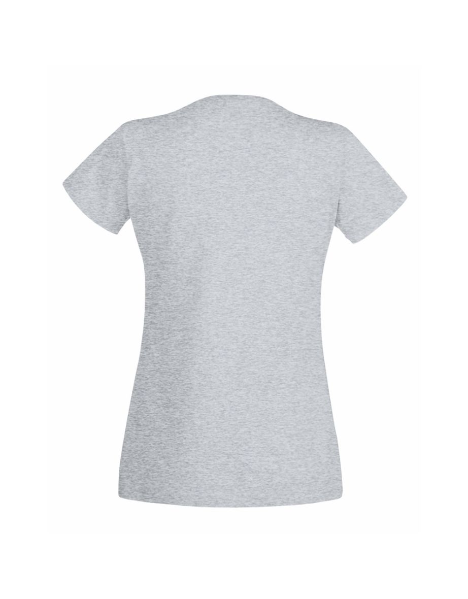 Fruit Of The Loom Ladies Lady-Fit Valueweight V-Neck Short Sleeve T-Shirt - Heather Grey - 1
