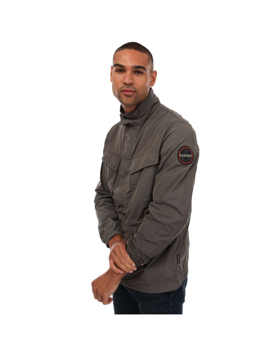 Men's Napapijri Inti Jacket in Grey - 3