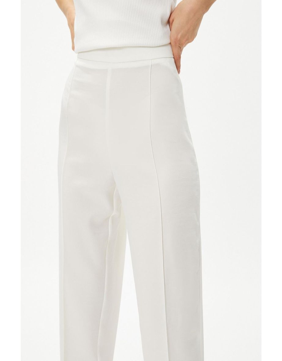 Koton Grey Straight-Cut Trousers - 4