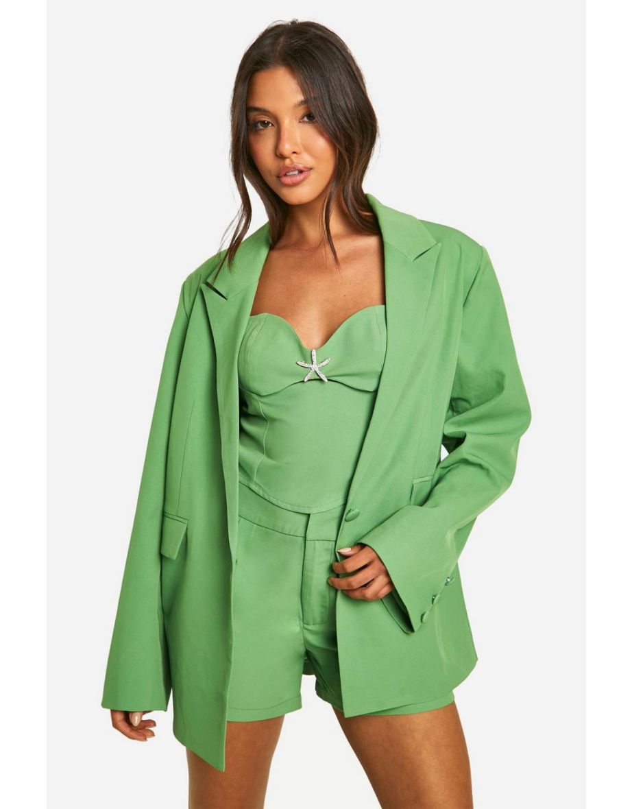 Oversized Tailored Blazer - bright green