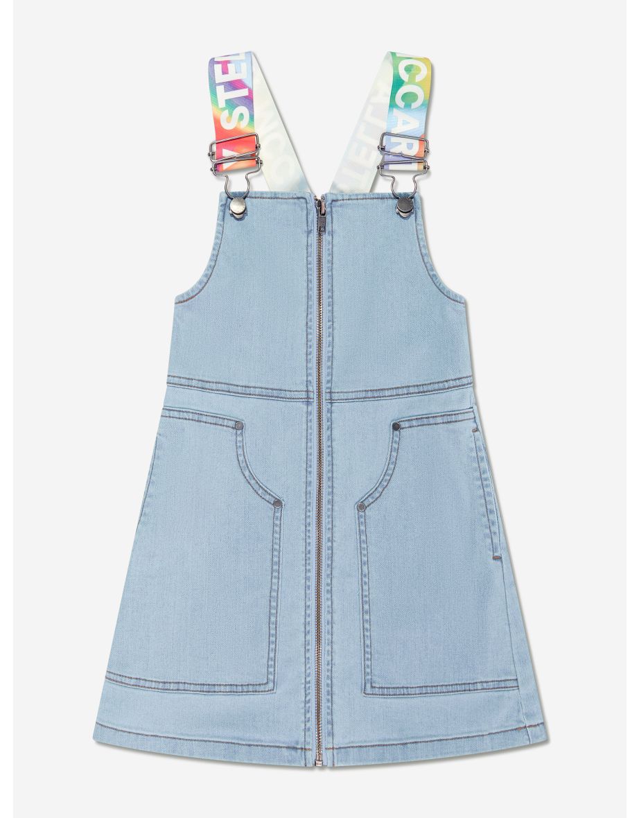 Kids denim pinafore best sale