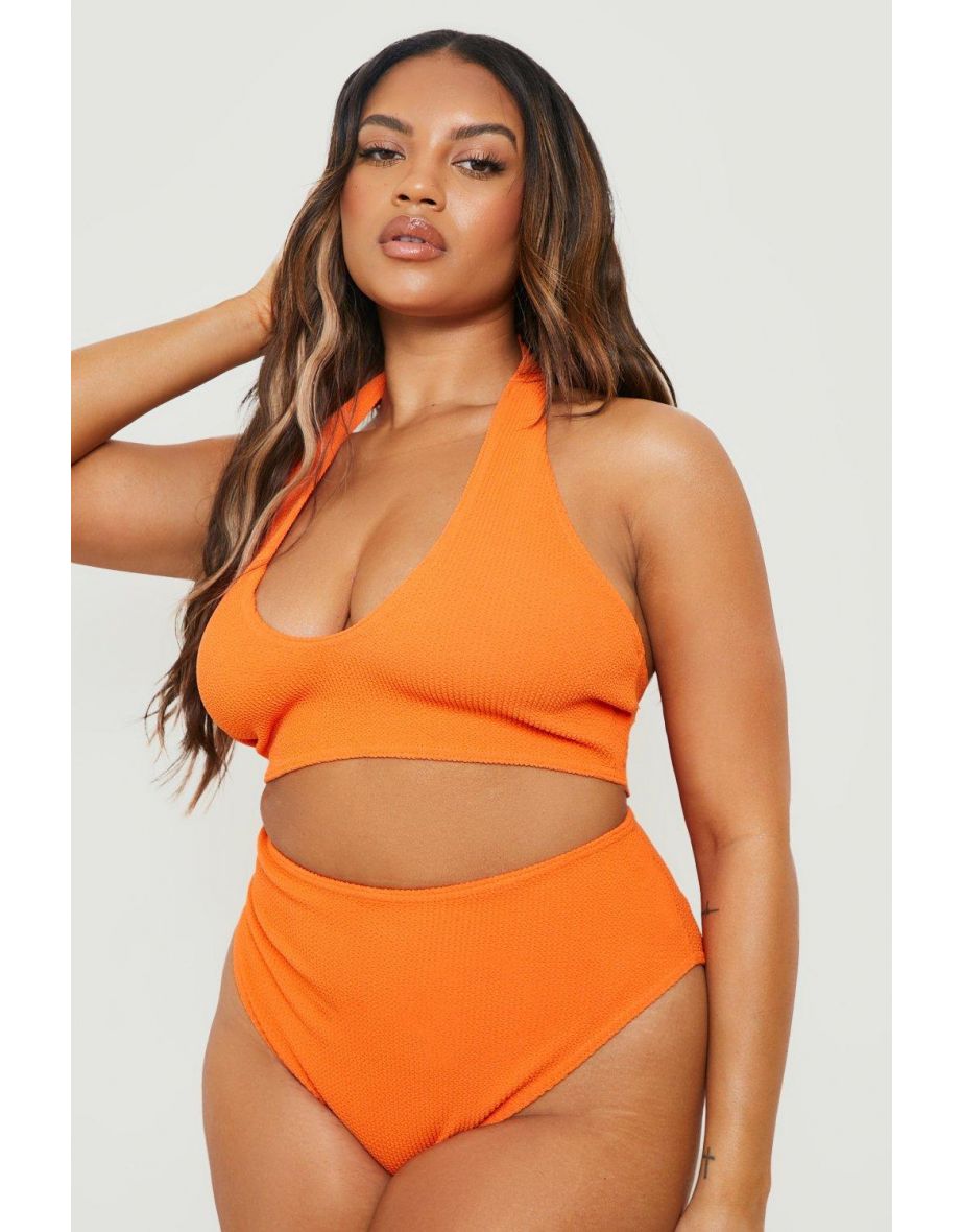 Plus size halter bikini top hot sale