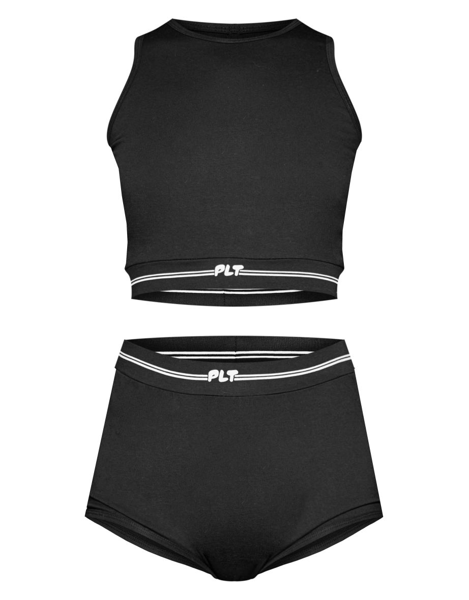PRETTYLITTLETHING Black Vest and Short PJ Set - 3