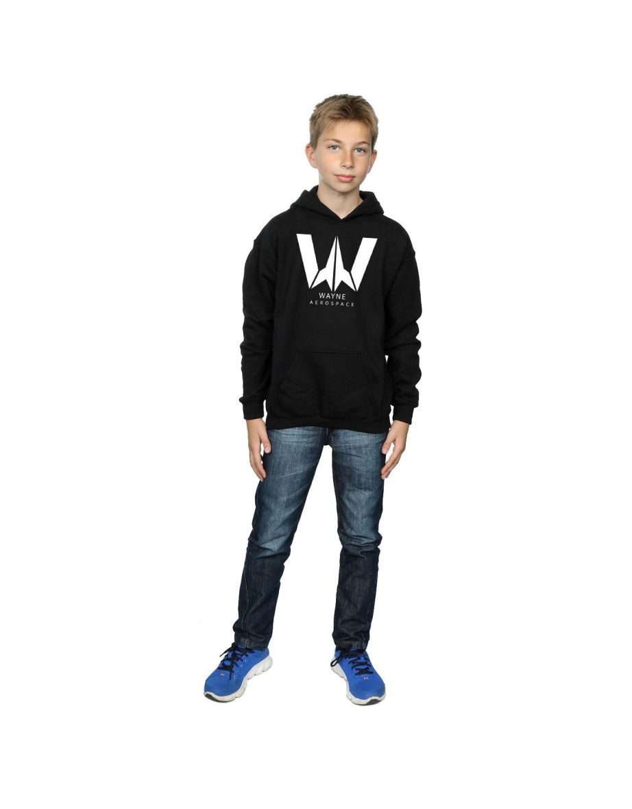 DC Comics Boys Justice League Movie Wayne Aerospace Hoodie - Black - 3
