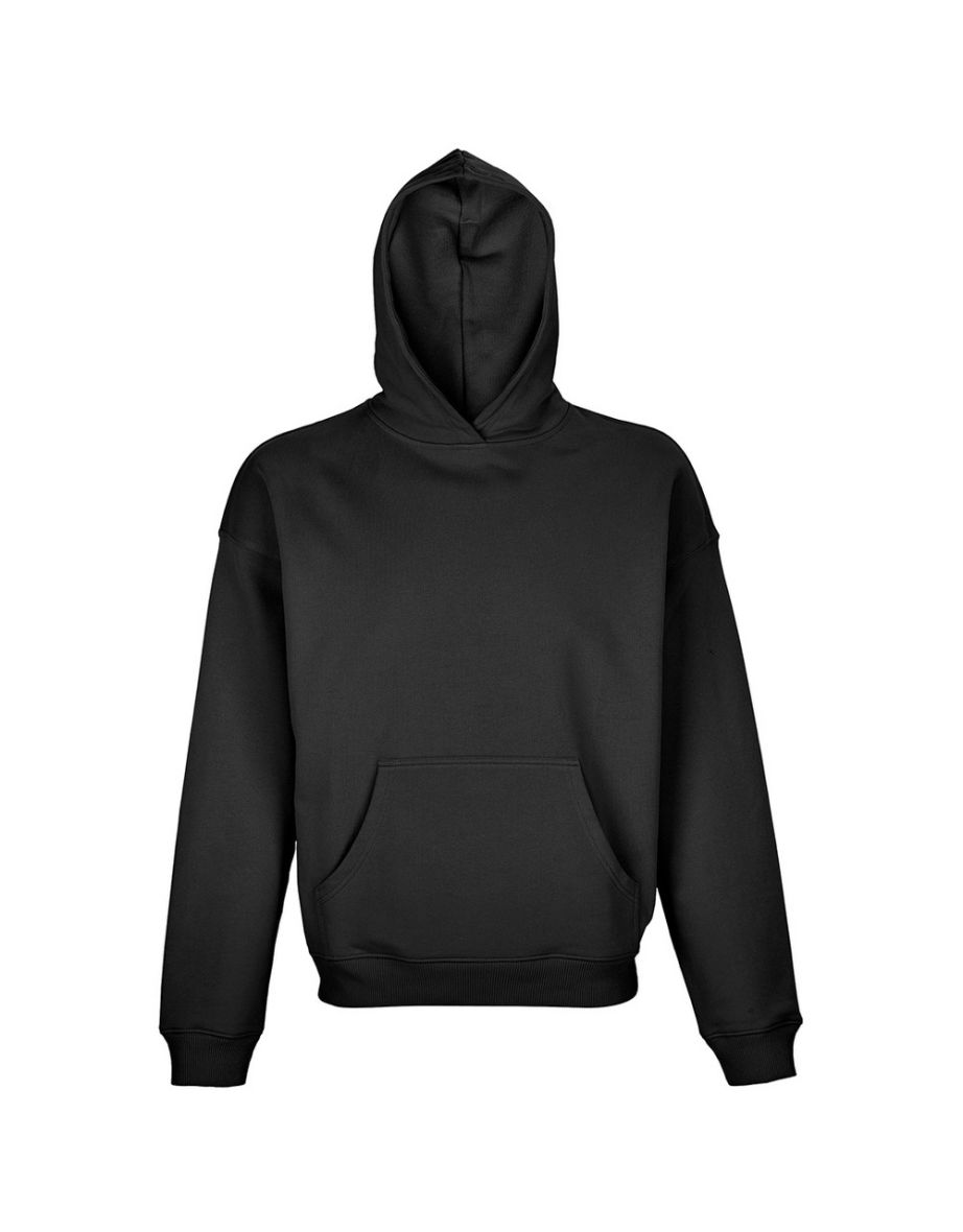 SOLS Unisex Adult Connor Organic Oversized Hoodie - Black