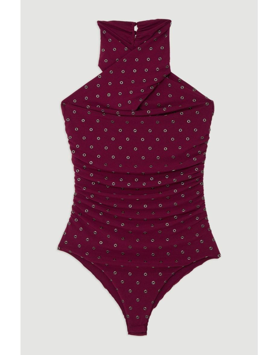 Studded Mesh Bodysuit - 3