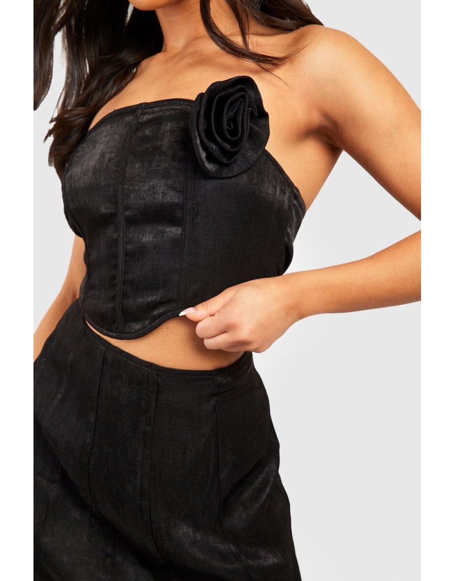 Petite Corsage Corset & Mini Skirt Co-ord - black - 3