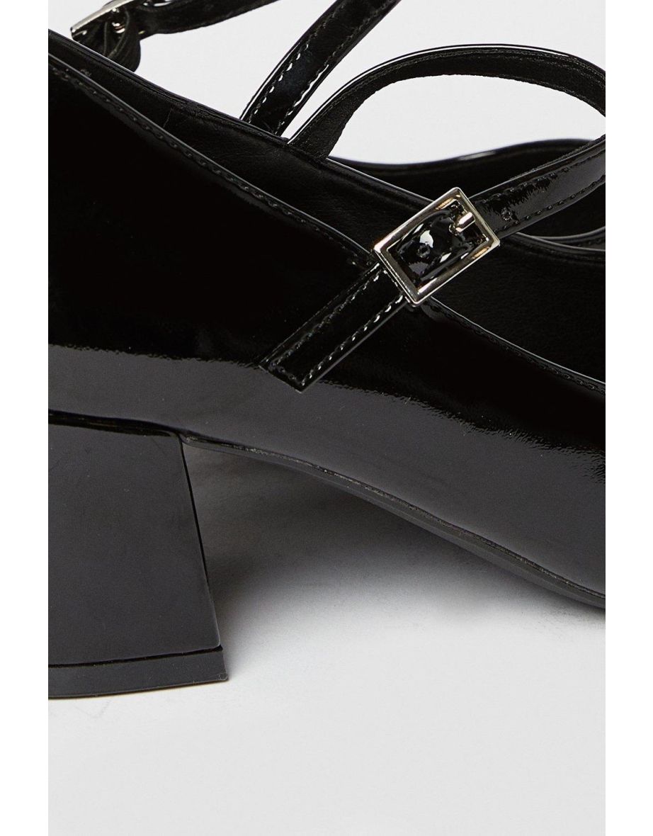 Principles: Carmen Square Toe Mary Jane Court Shoes - black - 3