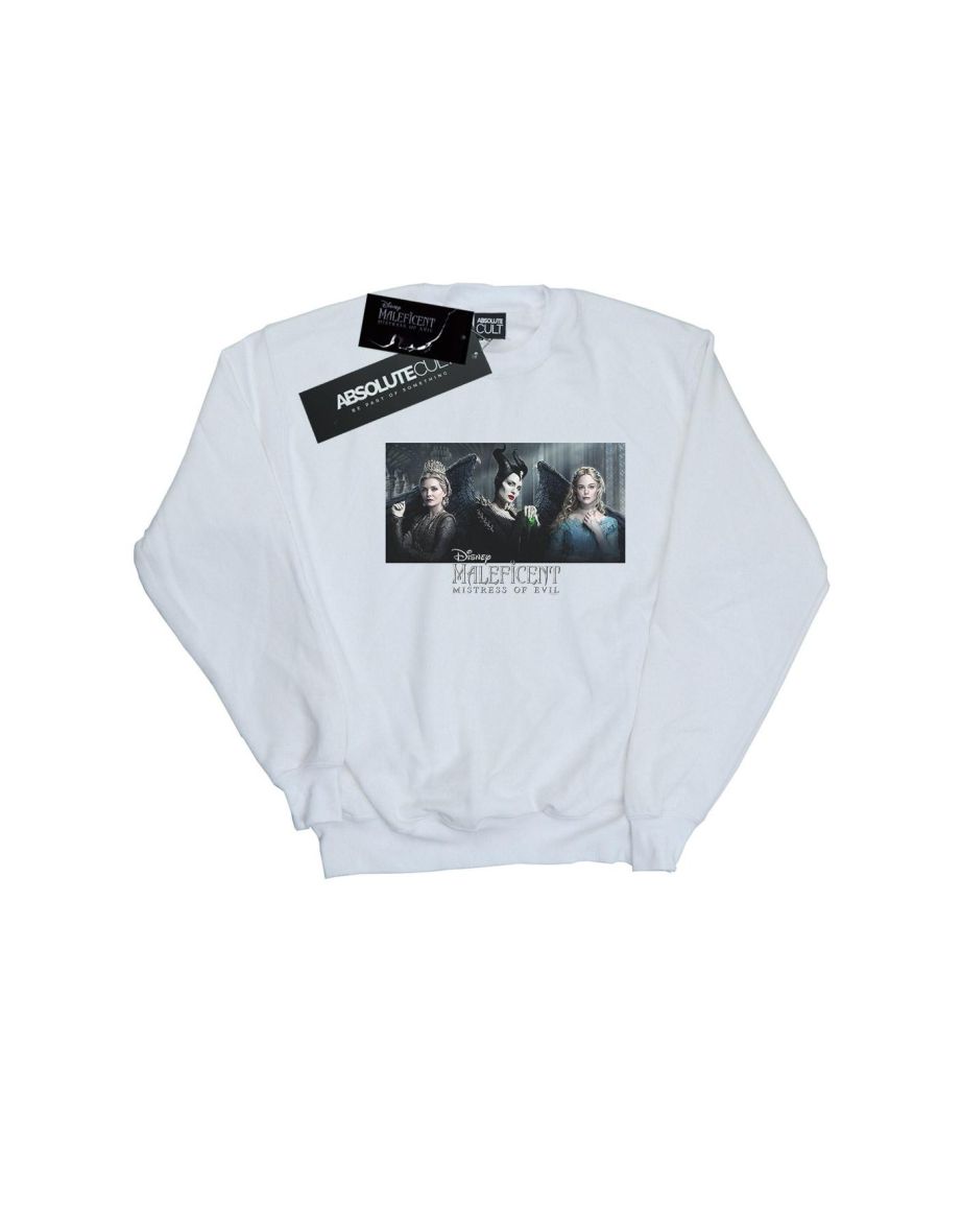 Disney Boys Maleficent Mistress Of Evil Character Poster Sweatshirt - White - 1