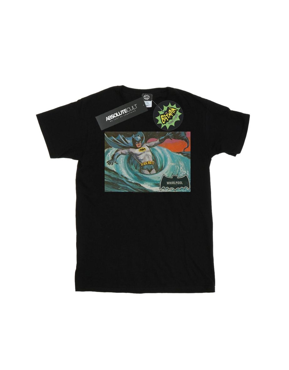 DC Comics Boys Batman TV Series Whirlpool T-Shirt - Black