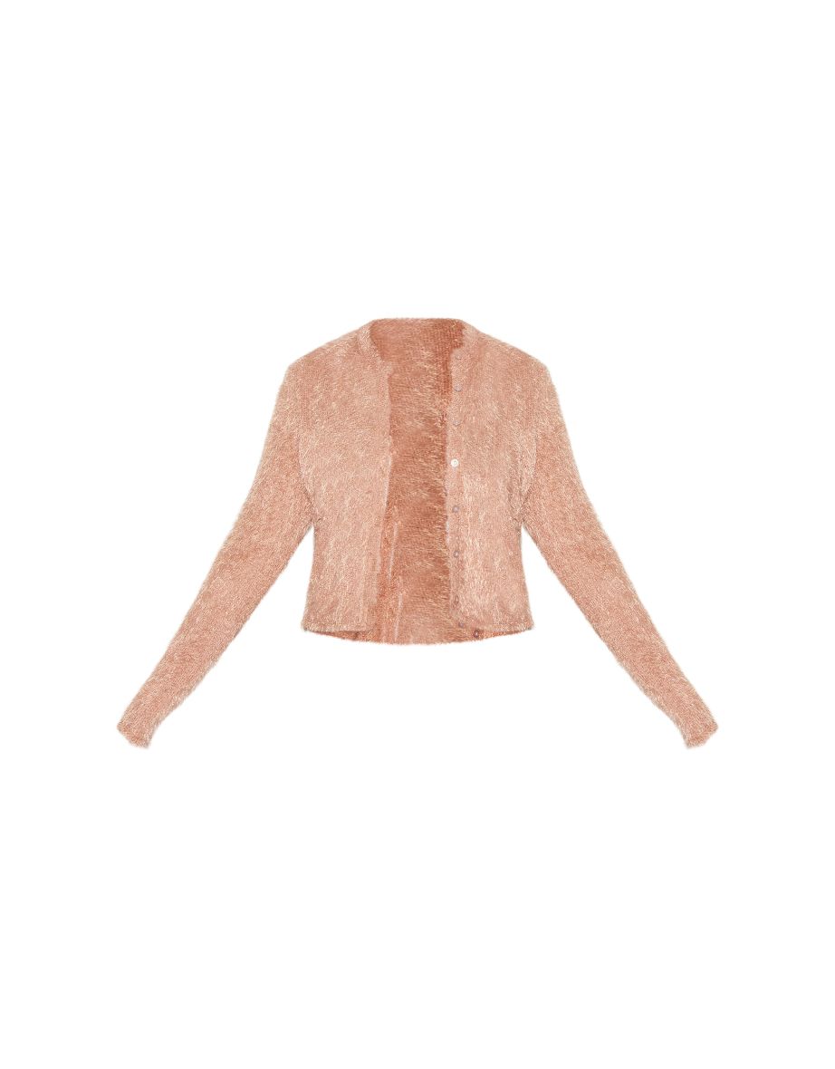 Plus Stone Eyelash Knit Cardigan - 4