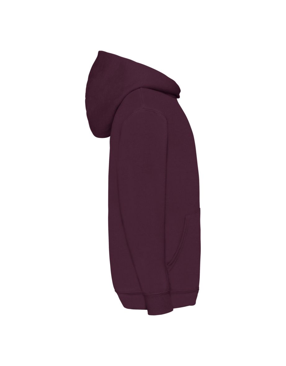Fruit Of The Loom Childrens Unisex Hooded Sweatshirt / Hoodie - Burgundy - 1