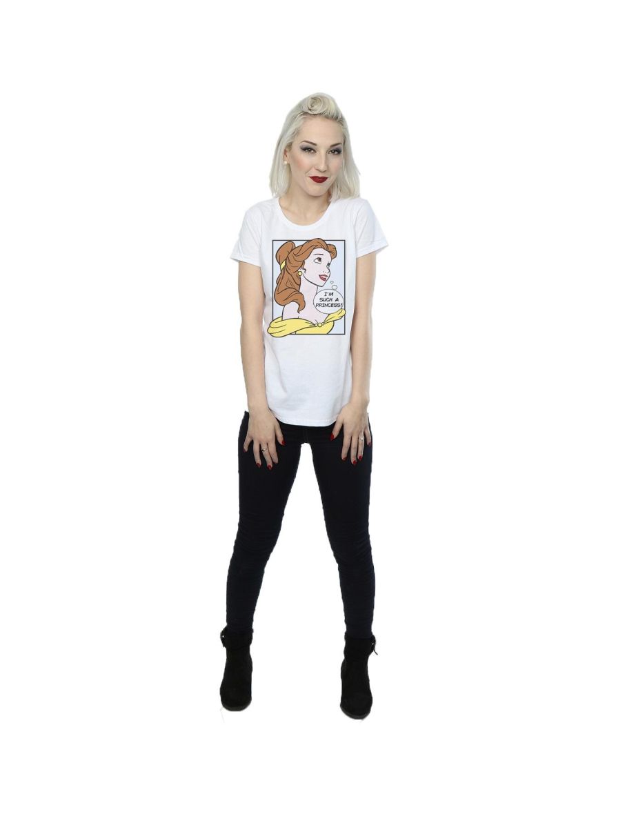 Disney Princess Womens/Ladies Belle Pop Art Cotton T-Shirt - 3