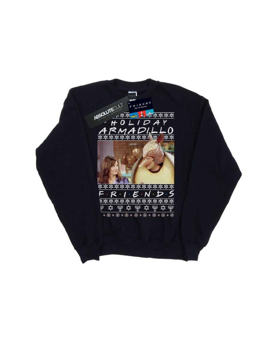 Friends Boys Fair Isle Holiday Armadillo Sweatshirt - Navy Blue