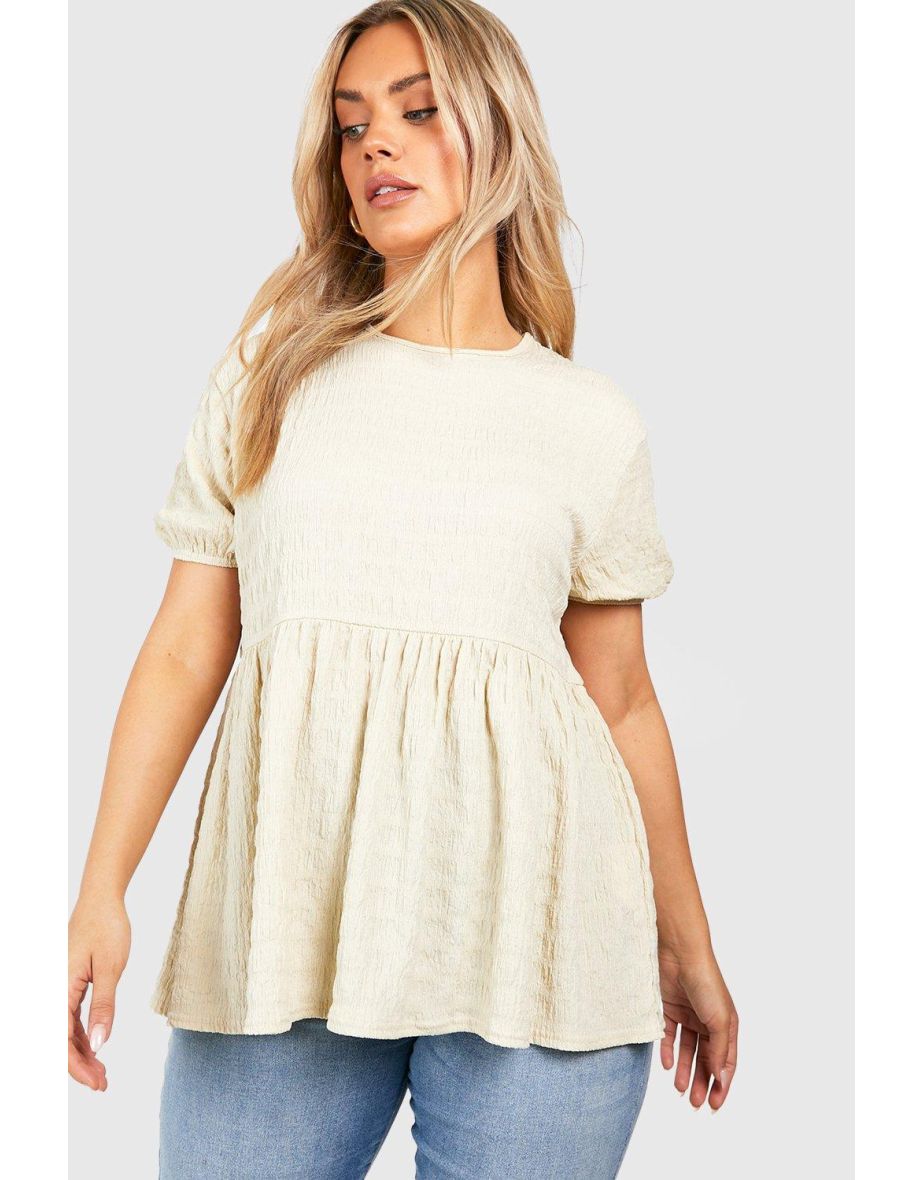 Short sleeve best sale smock top