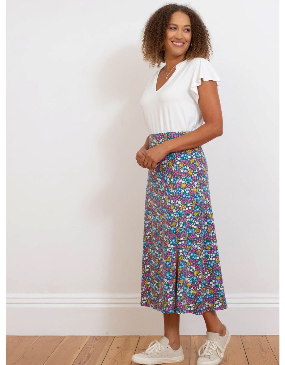 Middlemarsh jersey skirt flower patch