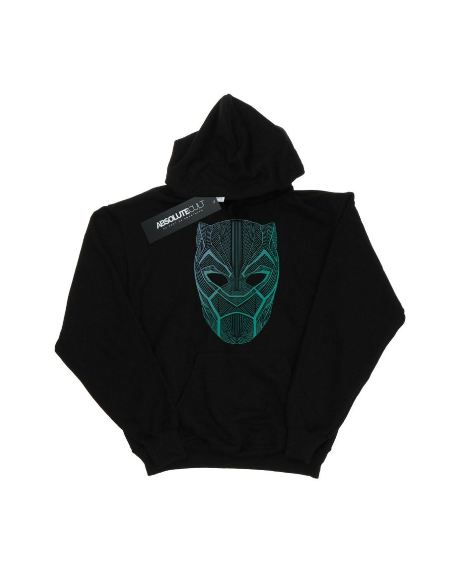 Marvel Mens Black Panther Tribal Mask Hoodie - Black